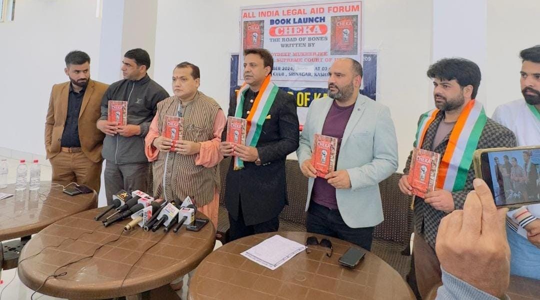 Book titled ‘CHEKA: The road of bones’ launched at Press Club Kashmir.