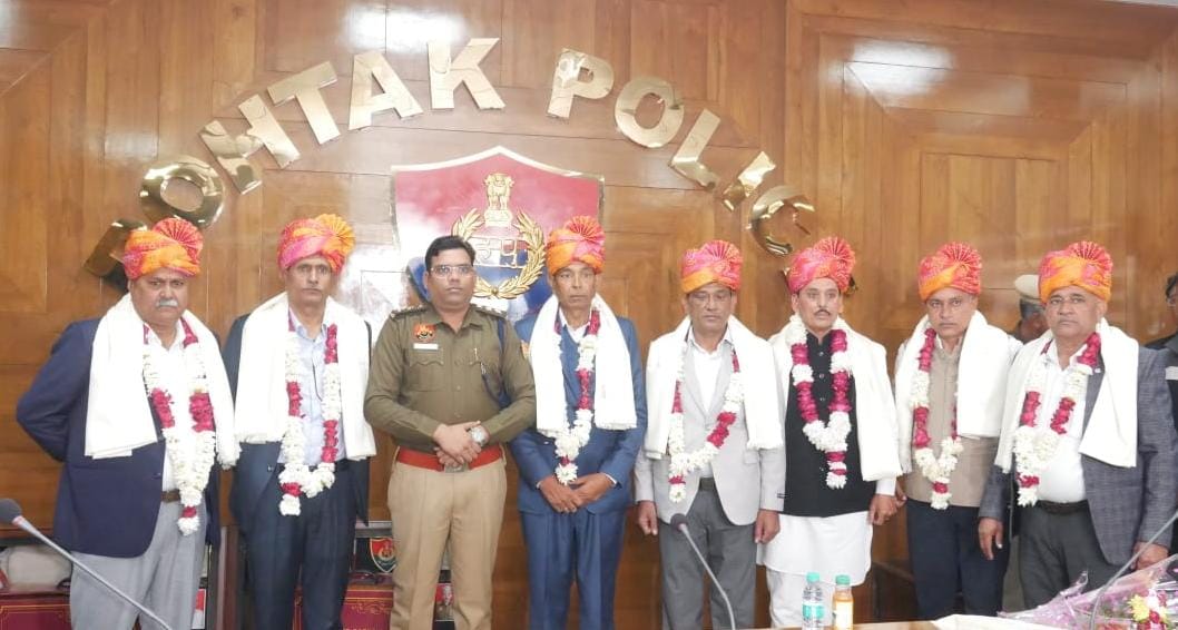 रोहतक पुलिस के 07 पुलिस अधिकारी हुए सेवानिवृत्त