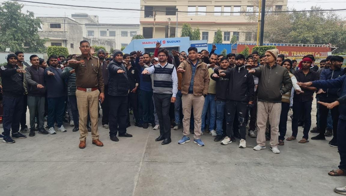 सामुदायिक पुलिसिंग शाखा झज्जर ने लांसर शूज़ कंपनी के कर्मचारियों को किया जागरूक